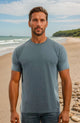 Jade Black Heather 3050 SpectraUSA bi blend heathered T-Shirt by spectrausa