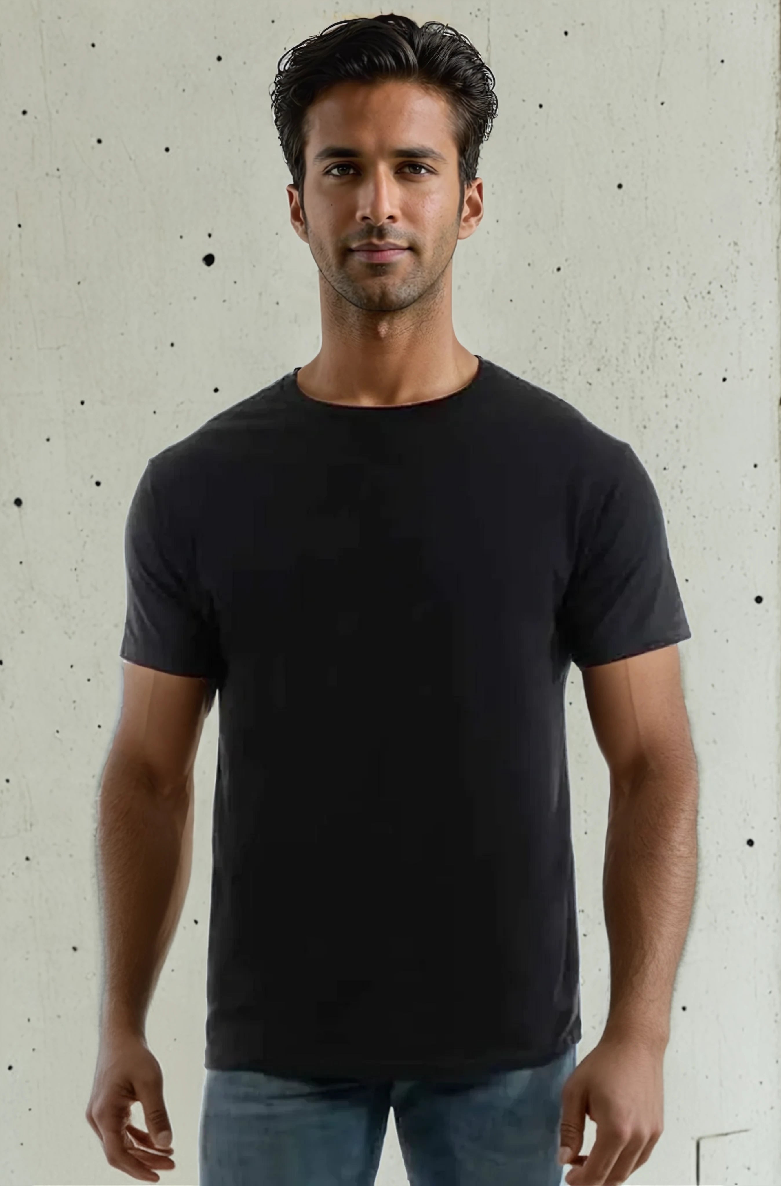 3100 Black 3100 Premium Blank Cotton Crew Neck T-Shirts by spectraUSA