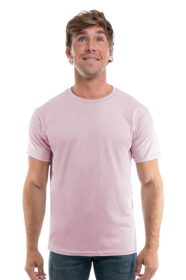 Lt Pink cotton t-shirt style 3100 by spectrausa ring spun