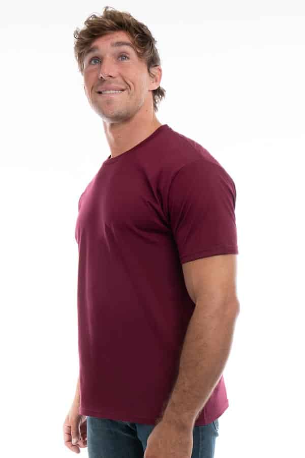 3100 Maroon 3100 Premium Blank Cotton Crew Neck T-Shirts by spectraUSA