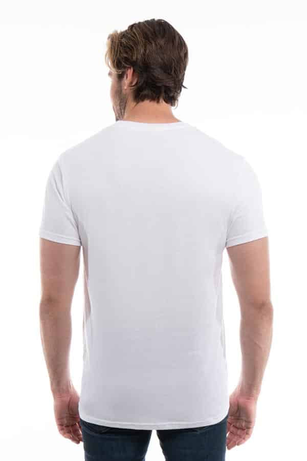 white Premium Blank Cotton Crew Neck T-Shirts by spectraUSA