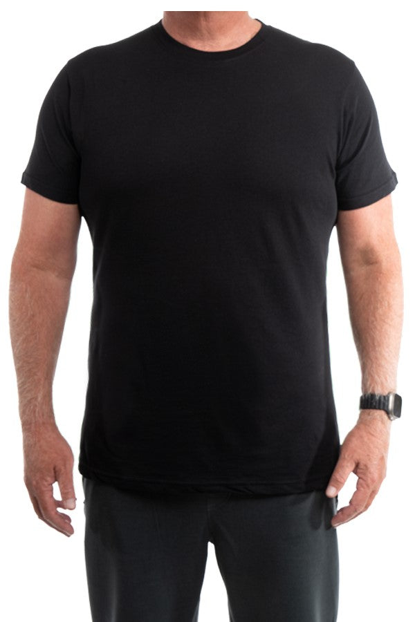 Ring-Spun Tee 3600 – Premium 30-Singles Black Crew SpectraUSA