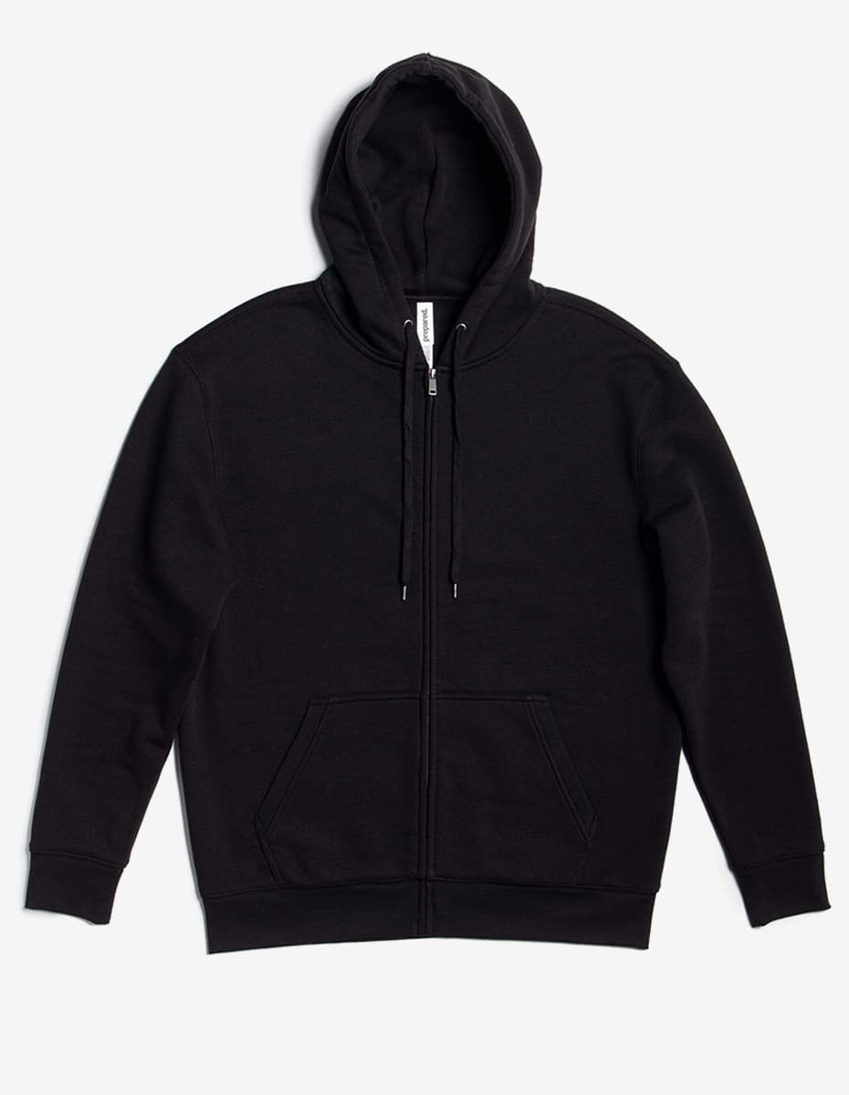 Black-heavyweight hoodie zip style P2017 by spectraUSA
