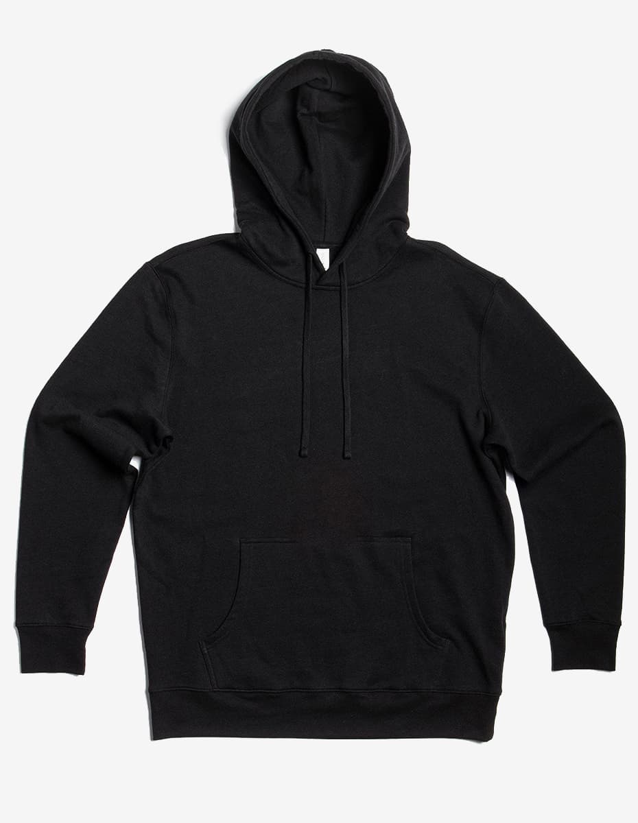 BLACK Hoodie P2007-Unisex-Midweight-Hooded-Pullover fleece by spectraUSA