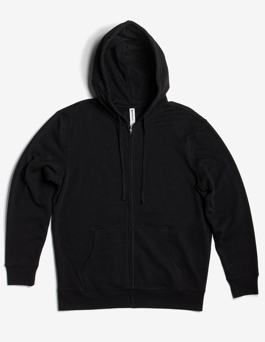P2008-Unisex-Full-Zip-Hoodie-BLACK mid weight hoodie zip P2008-Unisex-Full-Zip-Hoodie by spectraUSA