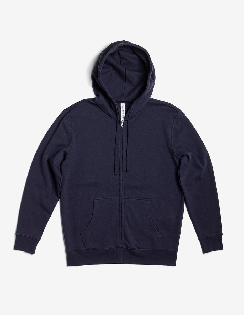 P2008-Unisex-Full-Zip-Hoodie-NAVY Fleece Hoodie Zip style P2008 by SpectraUSA