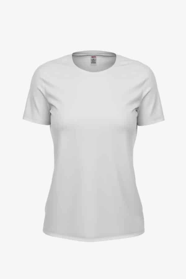 White ladies crew neck t-shirt style 8600 by SpectraUSA