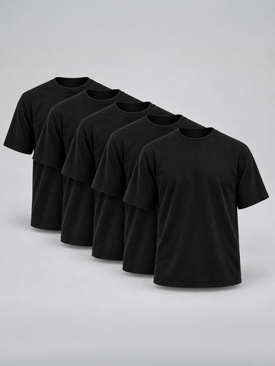 Retro Ring-Spun Crew Neck T-Shirt 2100 - 5-Pack