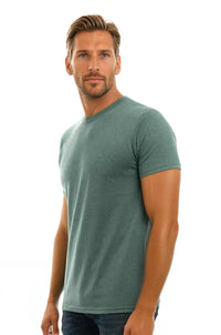 Mint Black Hthr 3050 SpectraUSA bi blend heathered T-Shirt by spectrausa