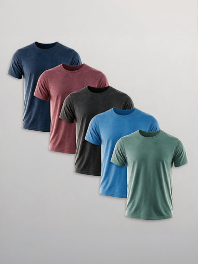 3050 Active Bi-Blend 5-Pack – Heather Color Bundle