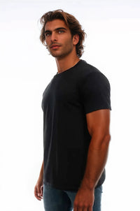 3100 Black 3100 Premium Blank Cotton Crew Neck T-Shirts by spectraUSA