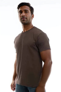 3100 Chocolate3100 Premium Blank Cotton Crew Neck T-Shirts by spectraUSA