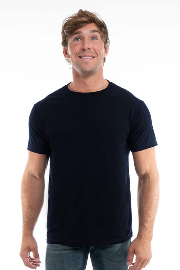 Navy cotton t-shirt style 3100 by spectrausa ring spun