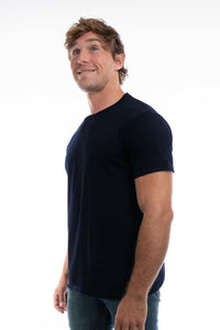 Navy cotton t-shirt style 3100 by spectrausa ring spun