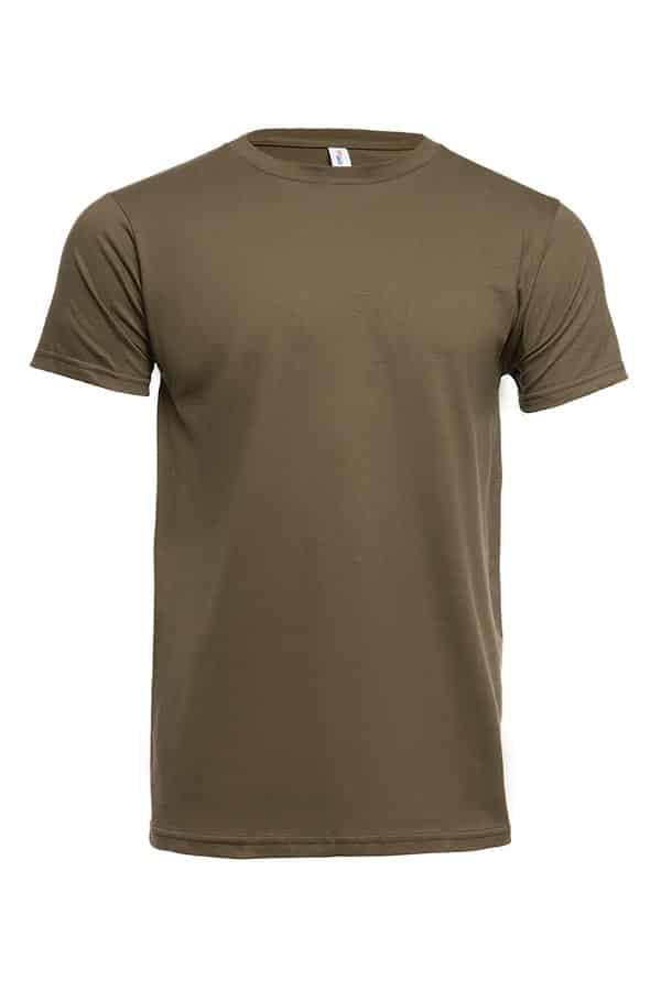 Military Green cotton t-shirt style 3100 by spectrausa ring spun