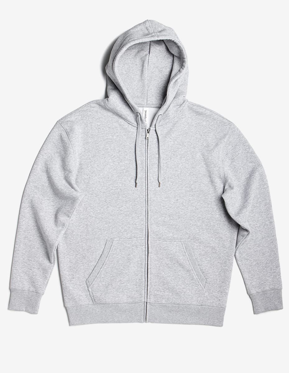 Gray heavyweight hoodie zip style P2017 by spectraUSA