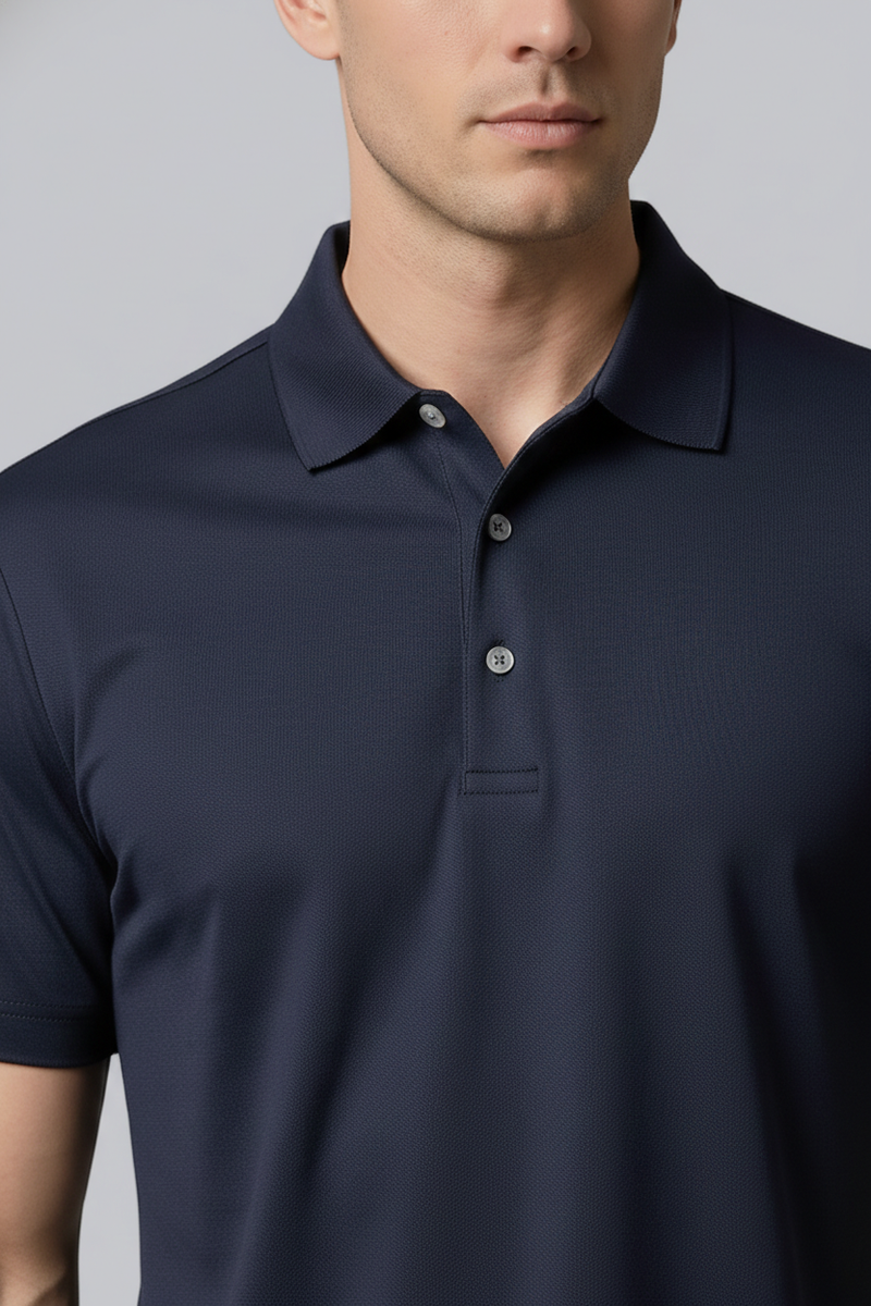 Navy PT7000 performance polo product view