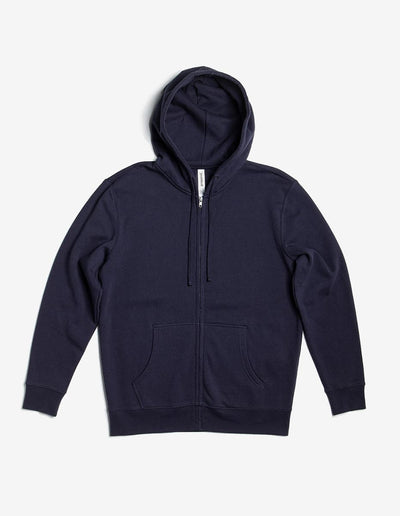 P2008-Unisex-Full-Zip-Hoodie-NAVY Fleece Hoodie Zip style P2008 by SpectraUSA