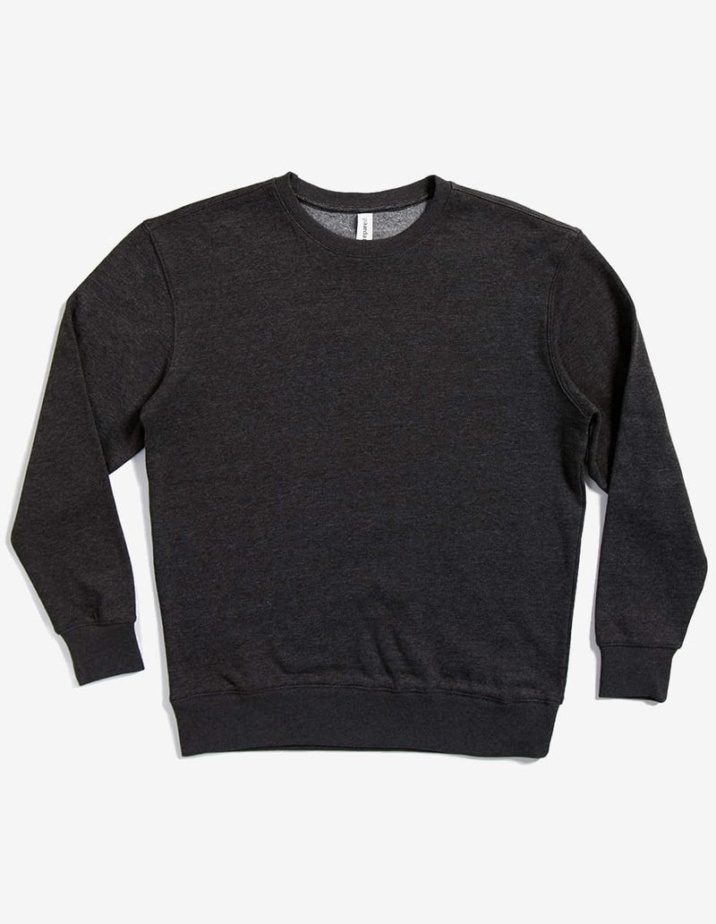 Charcoal heather SpectraUSA P2006 midweight drop-shoulder crew neck sweatshirt
