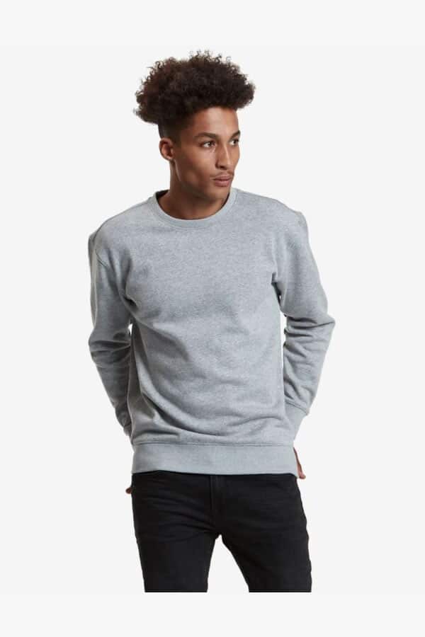 SpectraUSA P2006-Unisex-Midweight-Drop-Shoulder-Crew-Neck-Sweatshirt-ATHLETIC-HEATHER
