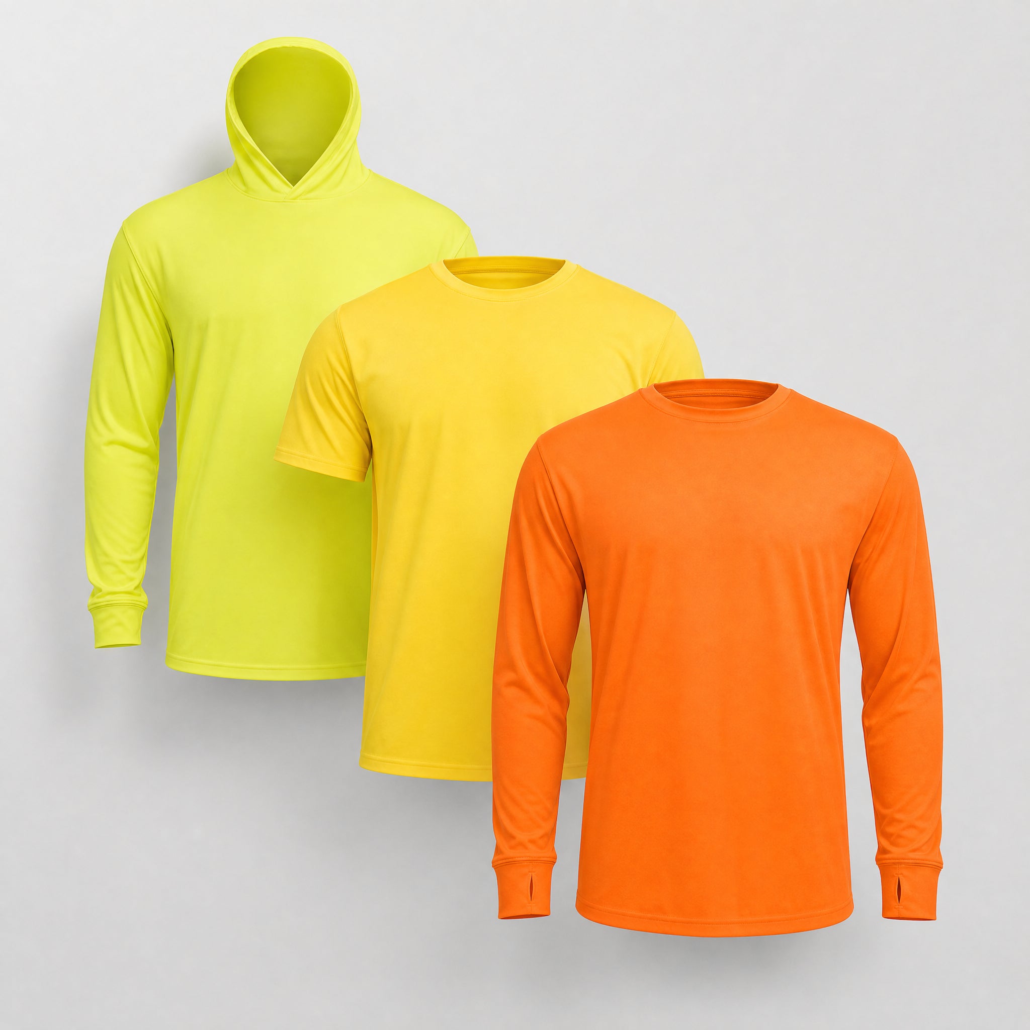 Safety Essentials 3-Piece Bundle – Long-Sleeve Crew, Hoodie & Tee