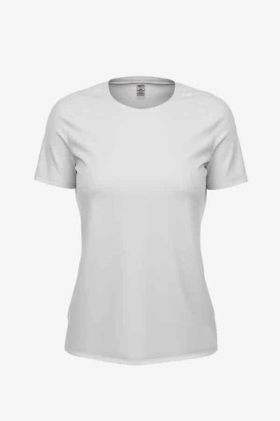 White ladies crew neck t-shirt style 8600 by SpectraUSA