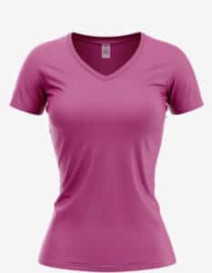 8500 hot pink front, Bulk Junior Vee T