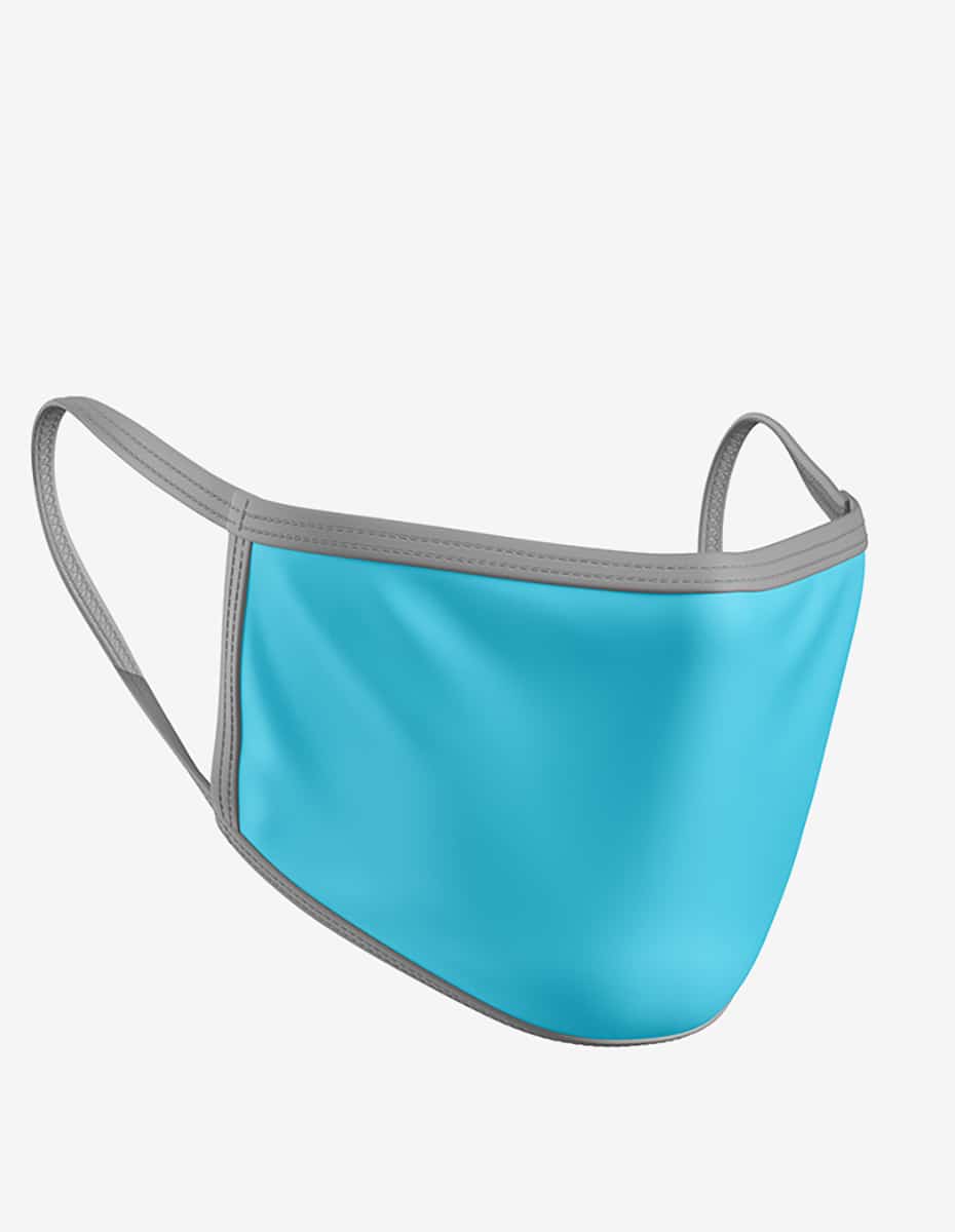 pacificblue grey45, Kids' Standard Face Mask