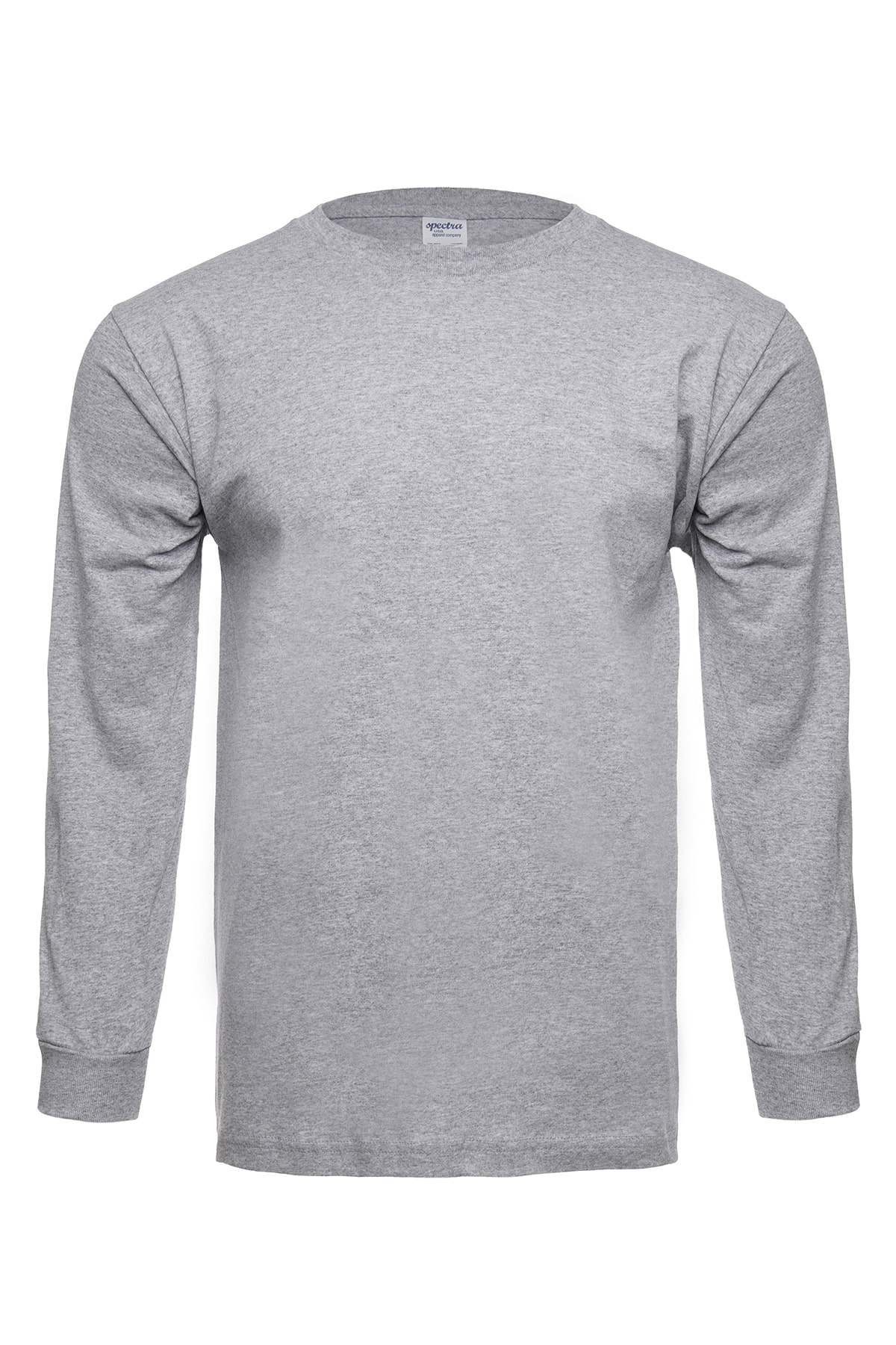 1304 Heather Grey Front Long Sleeve T-shirt