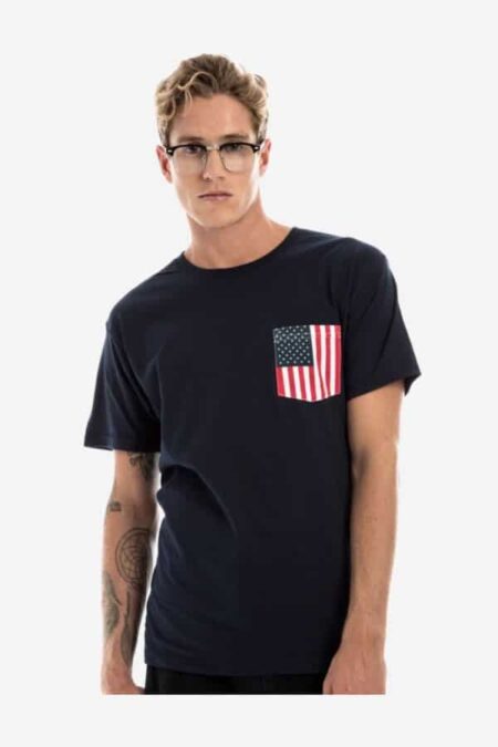 pocket t-shirt usa flag stars and stripes 31PKT by spectra usa